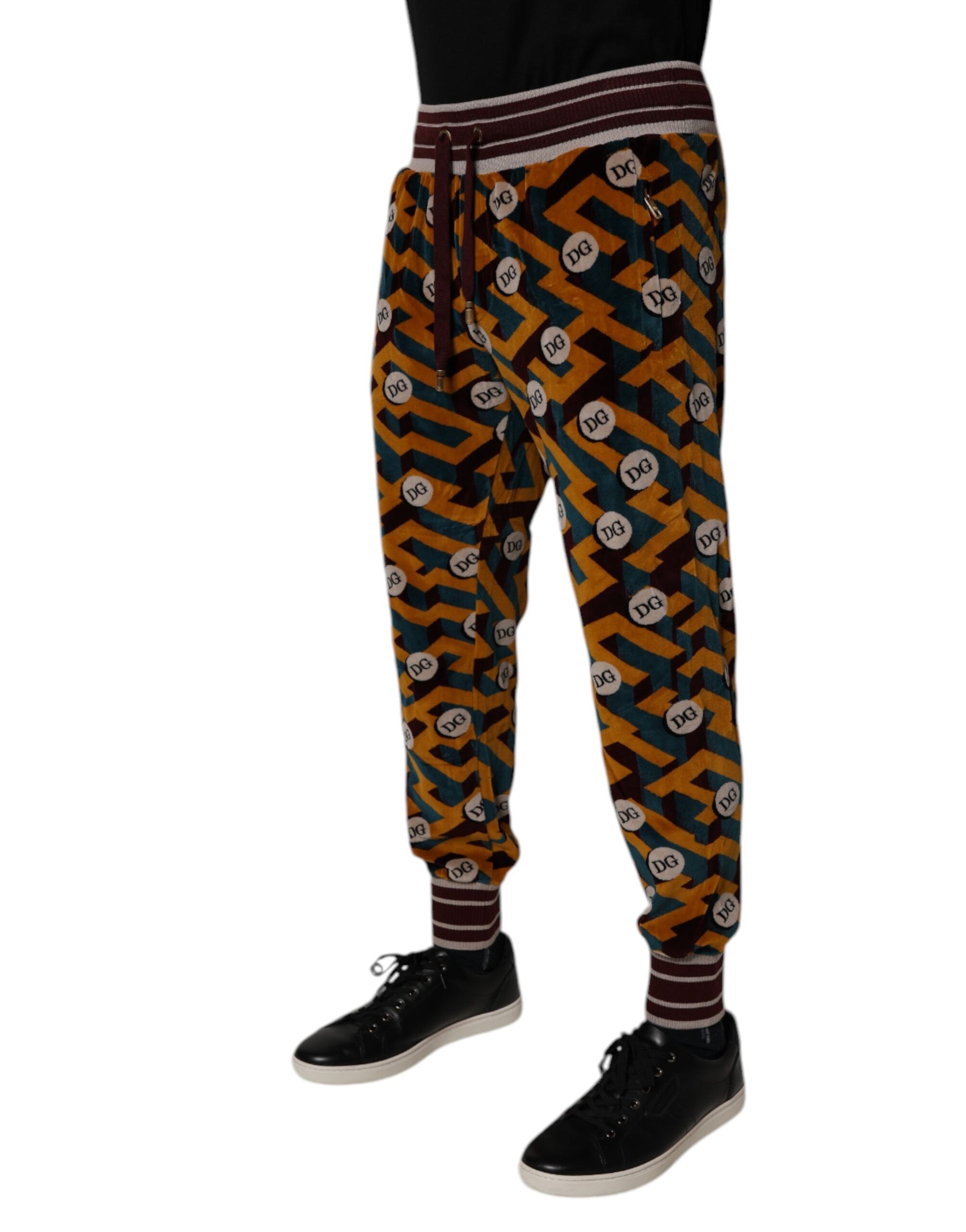 Mehrfarbige Jogginghose mit Logo-Monogramm