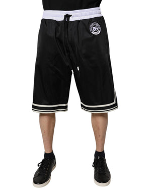 Schwarz Weiß Herren Bermuda Sweatshorts Shorts