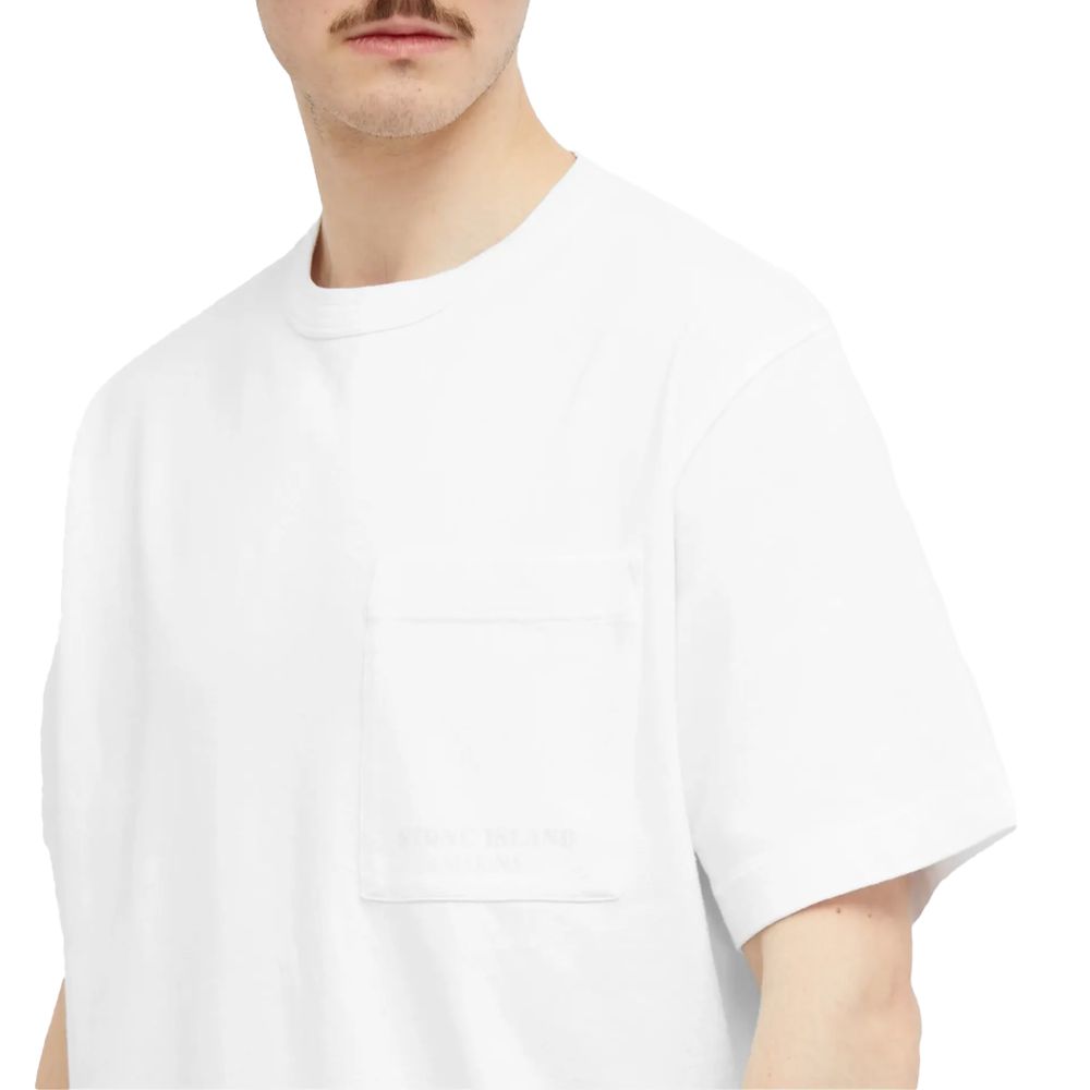 Weißes Baumwoll-T-Shirt