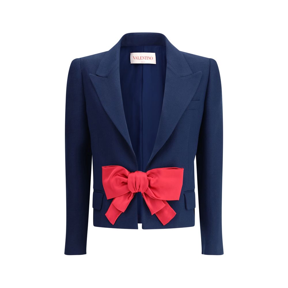 Einreihiger Blazer mit Schleife