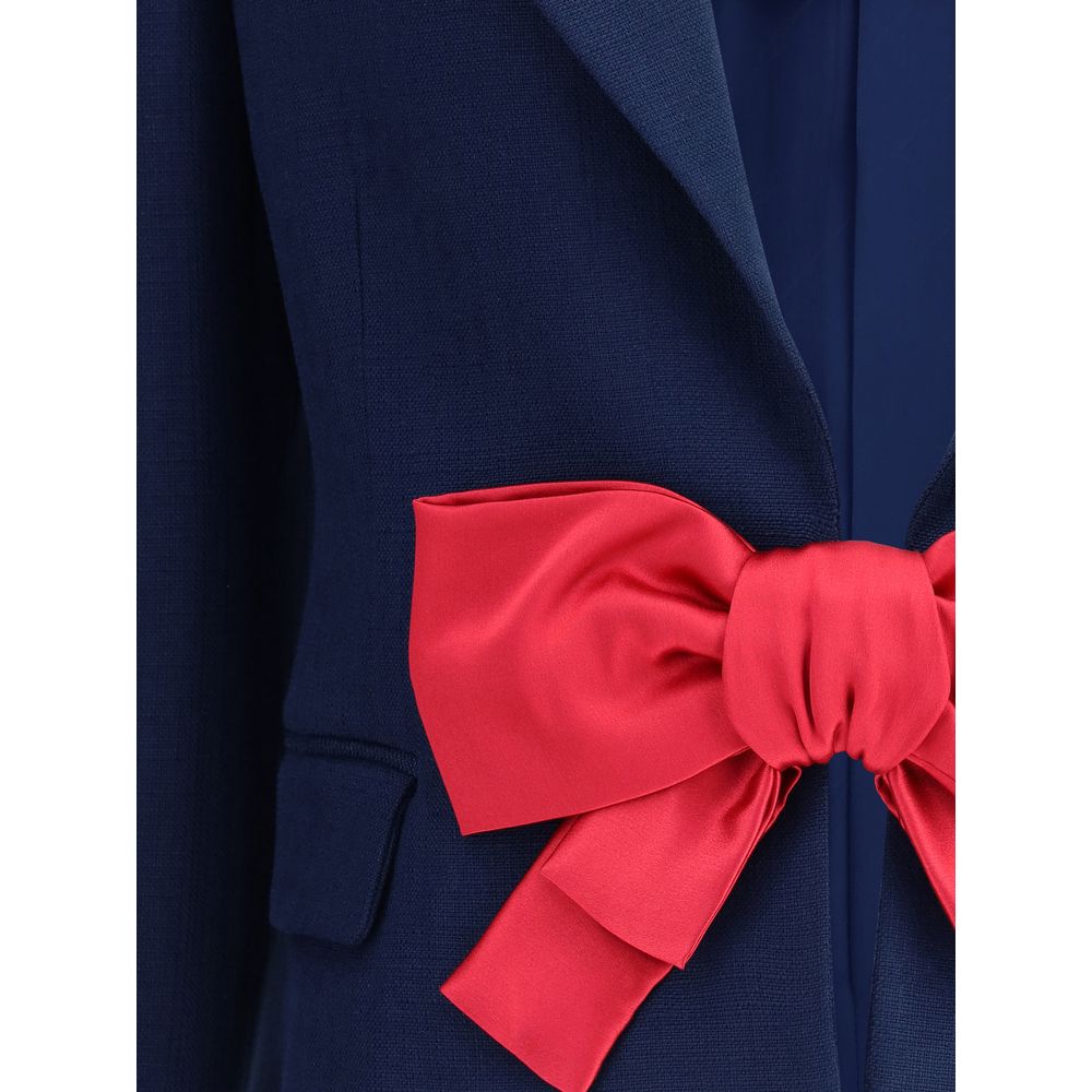 Einreihiger Blazer mit Schleife