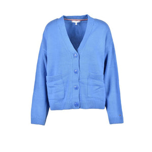 Blaue Strickjacke aus Baumwolle