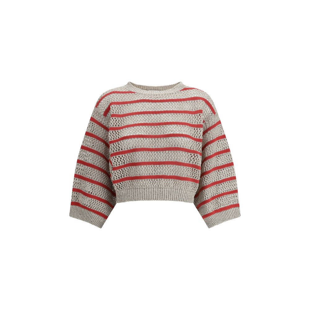 Pullover aus perforiertem Strick