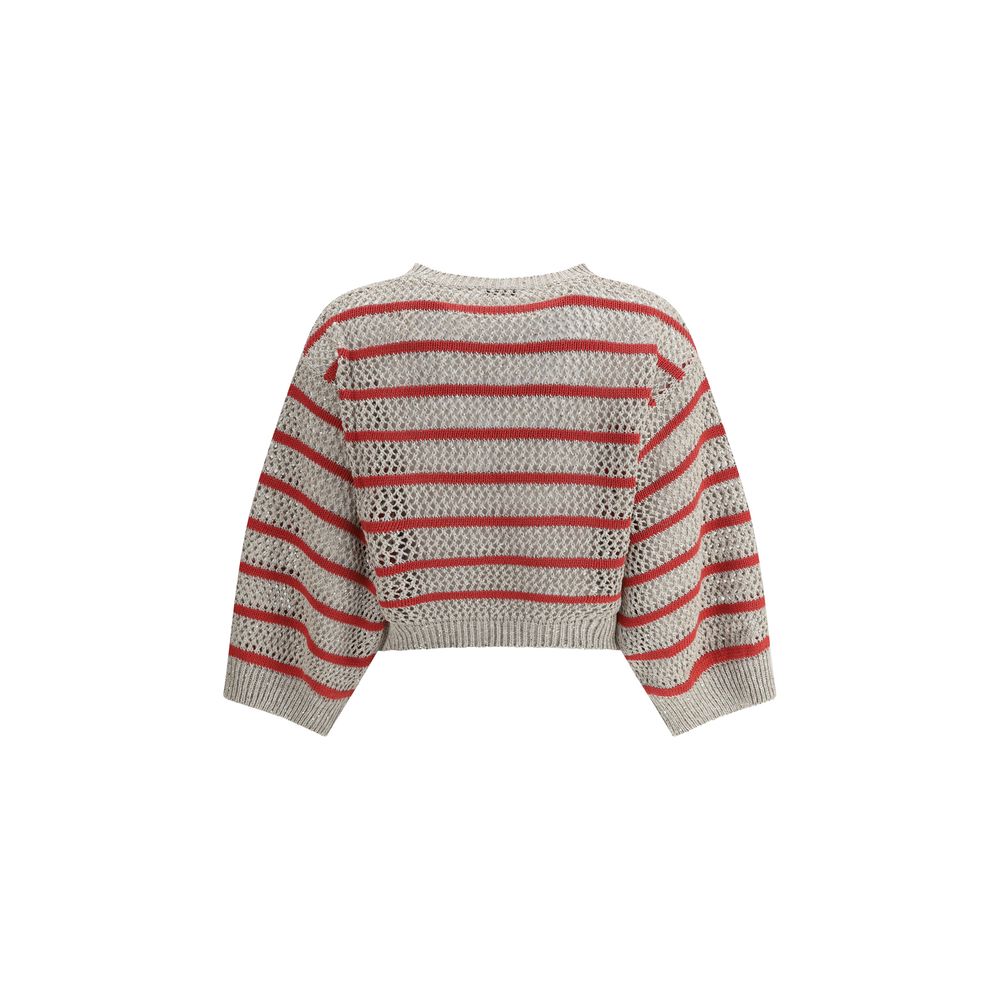 Pullover aus perforiertem Strick