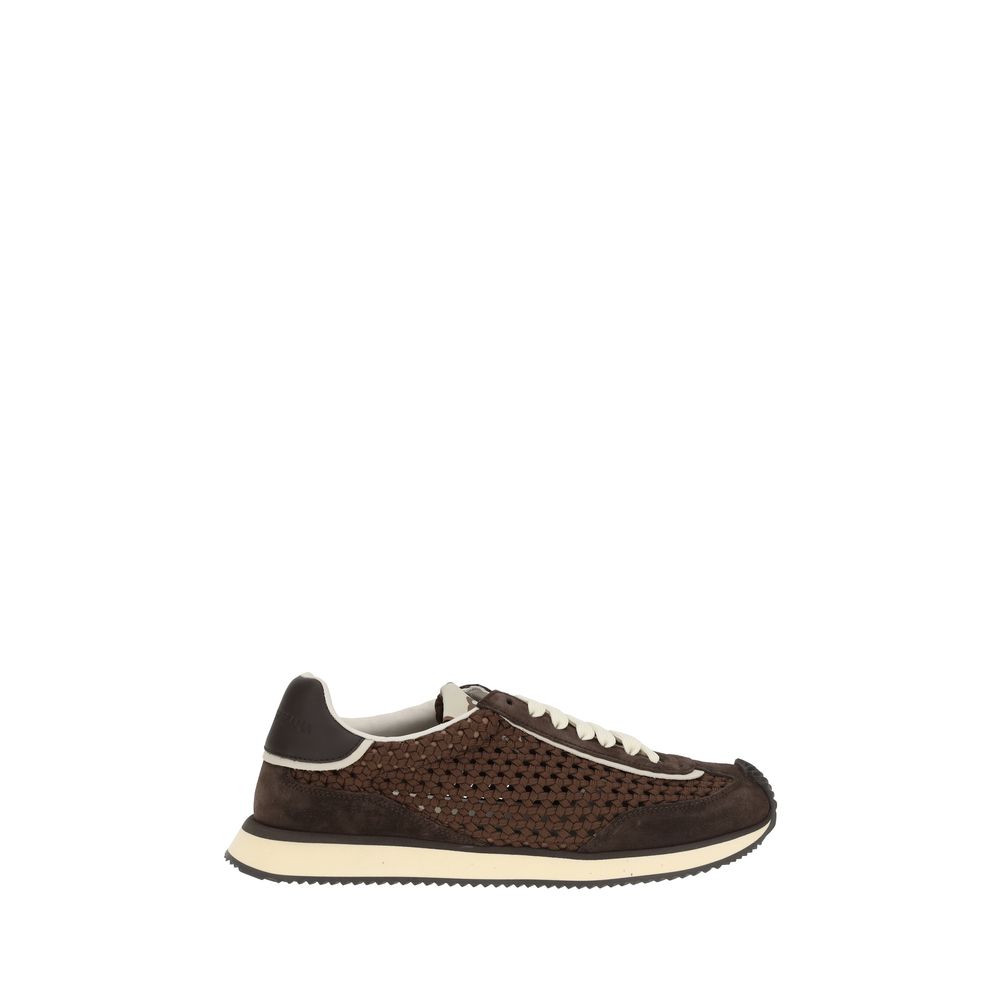 Sneakers mit gewebtem Design