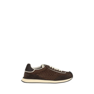 Sneakers mit gewebtem Design
