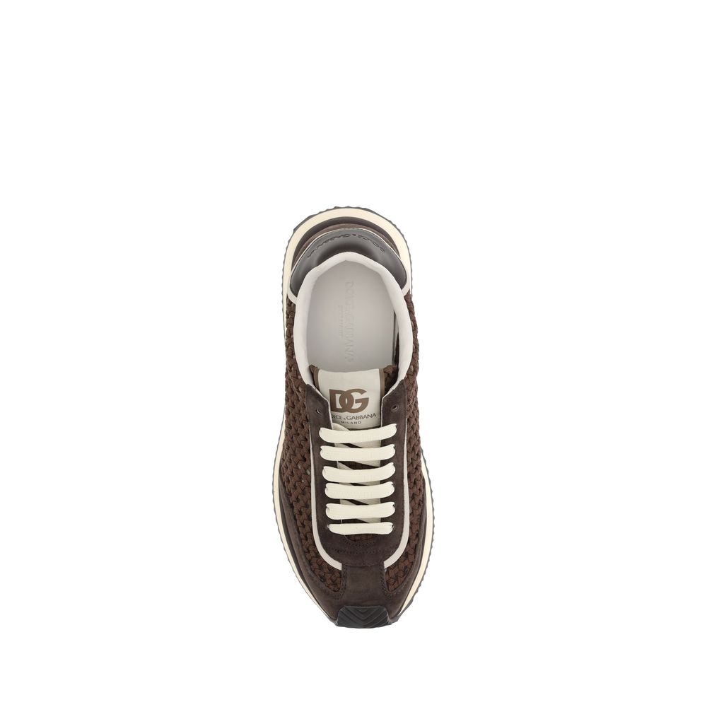 Sneakers mit gewebtem Design