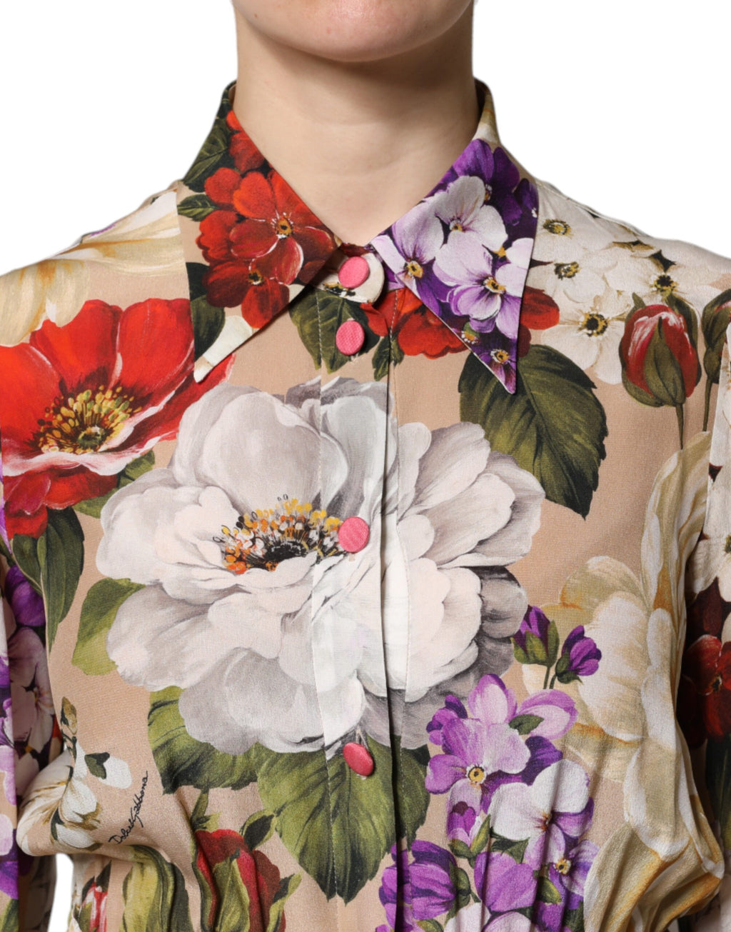 Dolce & Gabbana Multicolor Floral Wide Leg Jumpsuit Dress