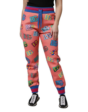 Rosa Jogginghose mit Logo-Monogramm