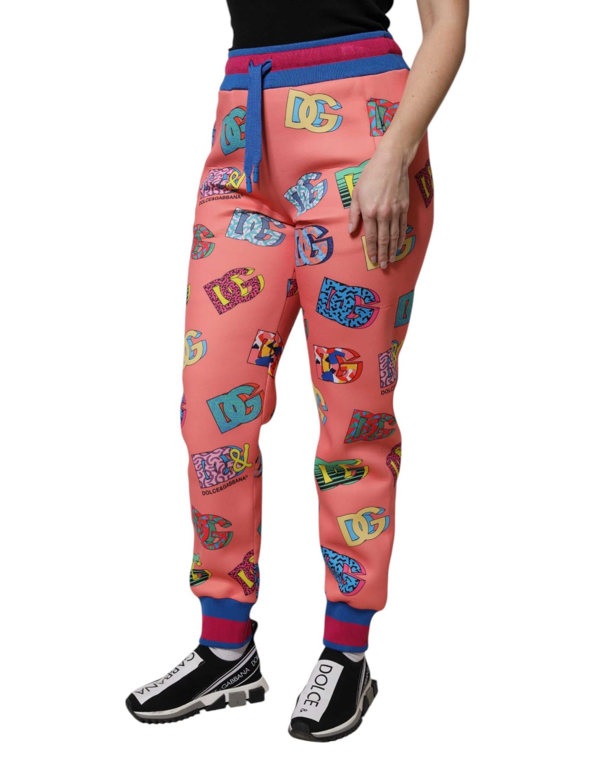 Rosa Jogginghose mit Logo-Monogramm