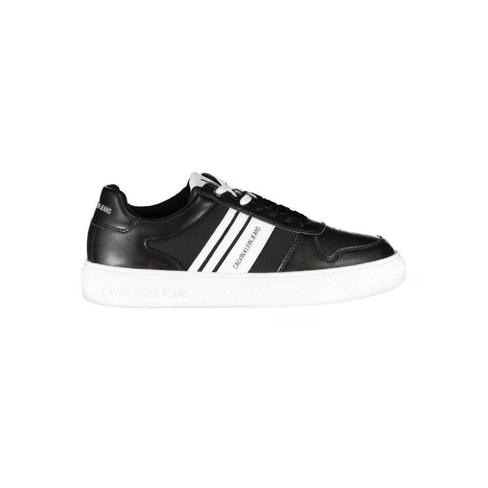 Schwarzer Polyester-Herren-Sneaker
