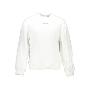 Weißes Unisex-Sweatshirt aus Baumwolle