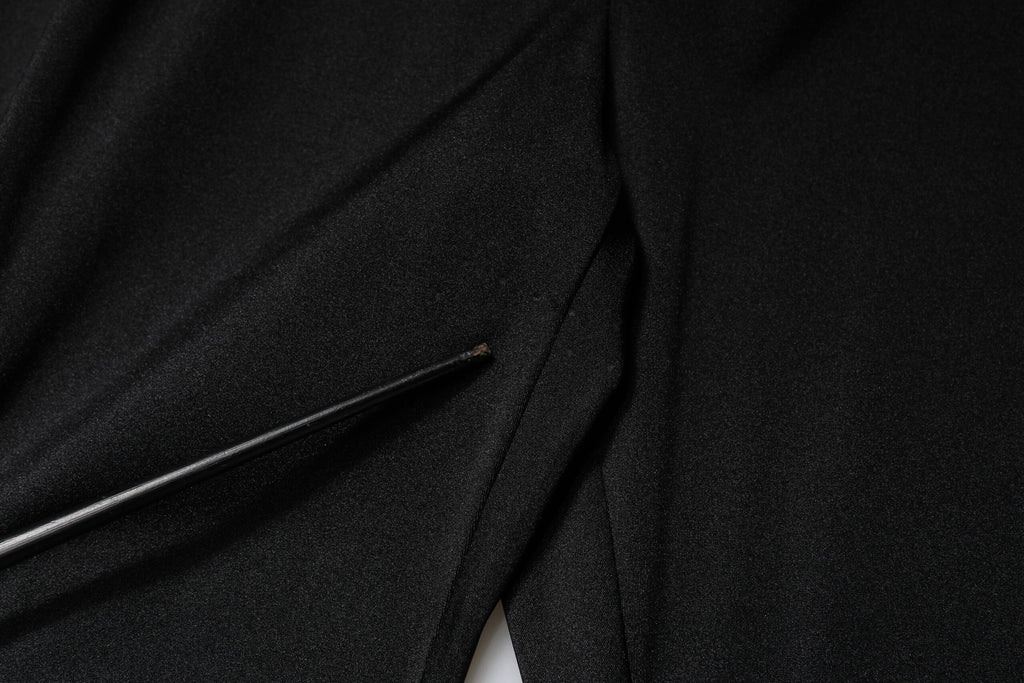 Dolce & Gabbana Black Nylon High Waist Slim Fit Pants