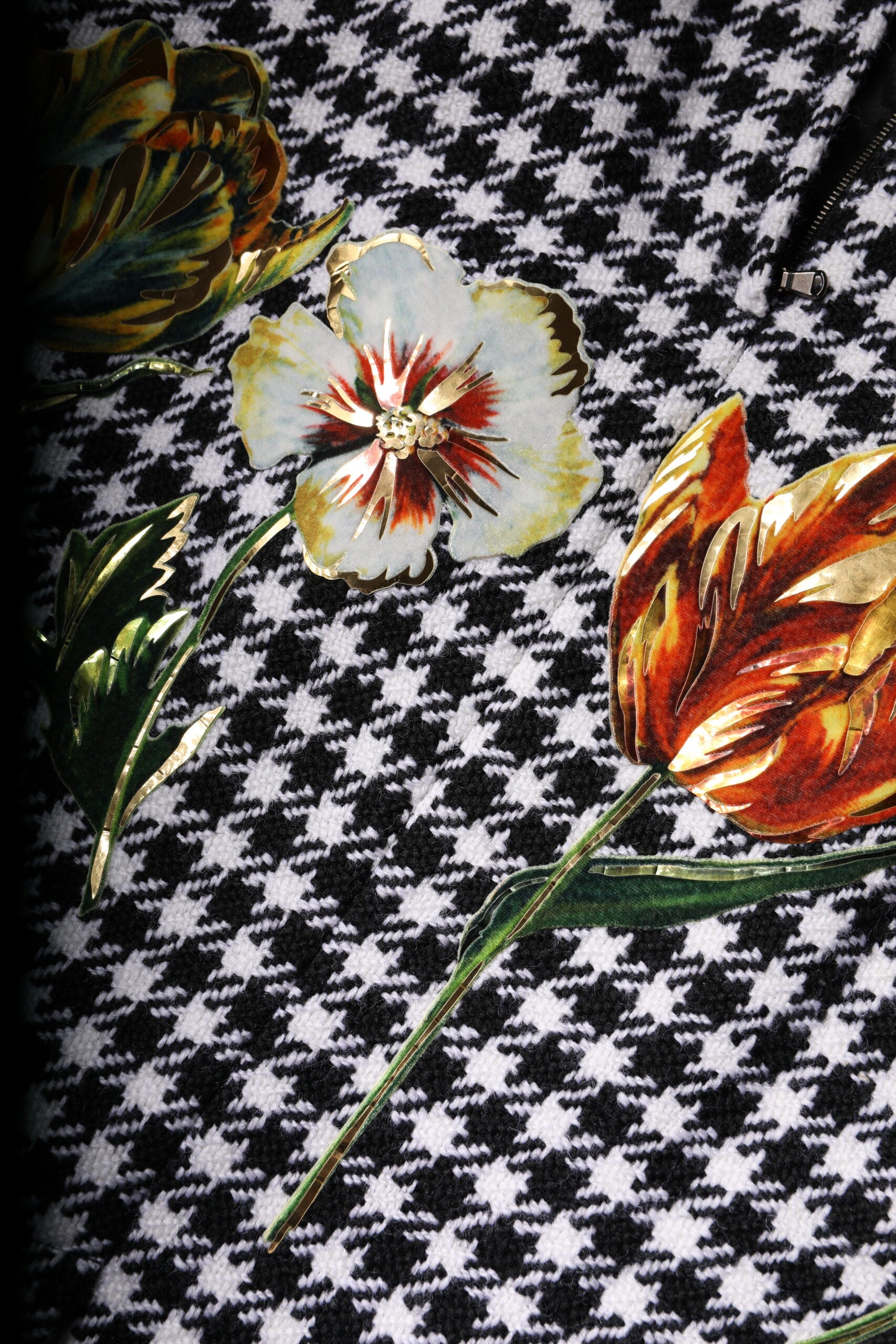 Mehrfarbiger Bleistiftrock mit Blumenmuster und hoher Taille