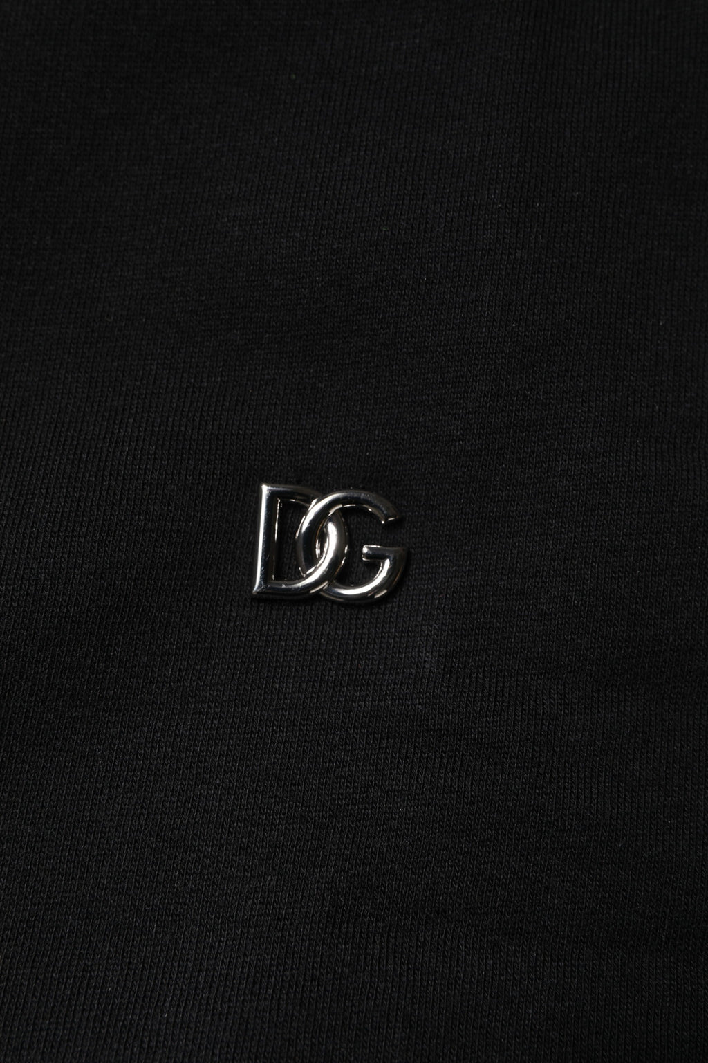 Schwarzer Sweatshirt-Pullover aus Baumwolle mit Rundhalsausschnitt