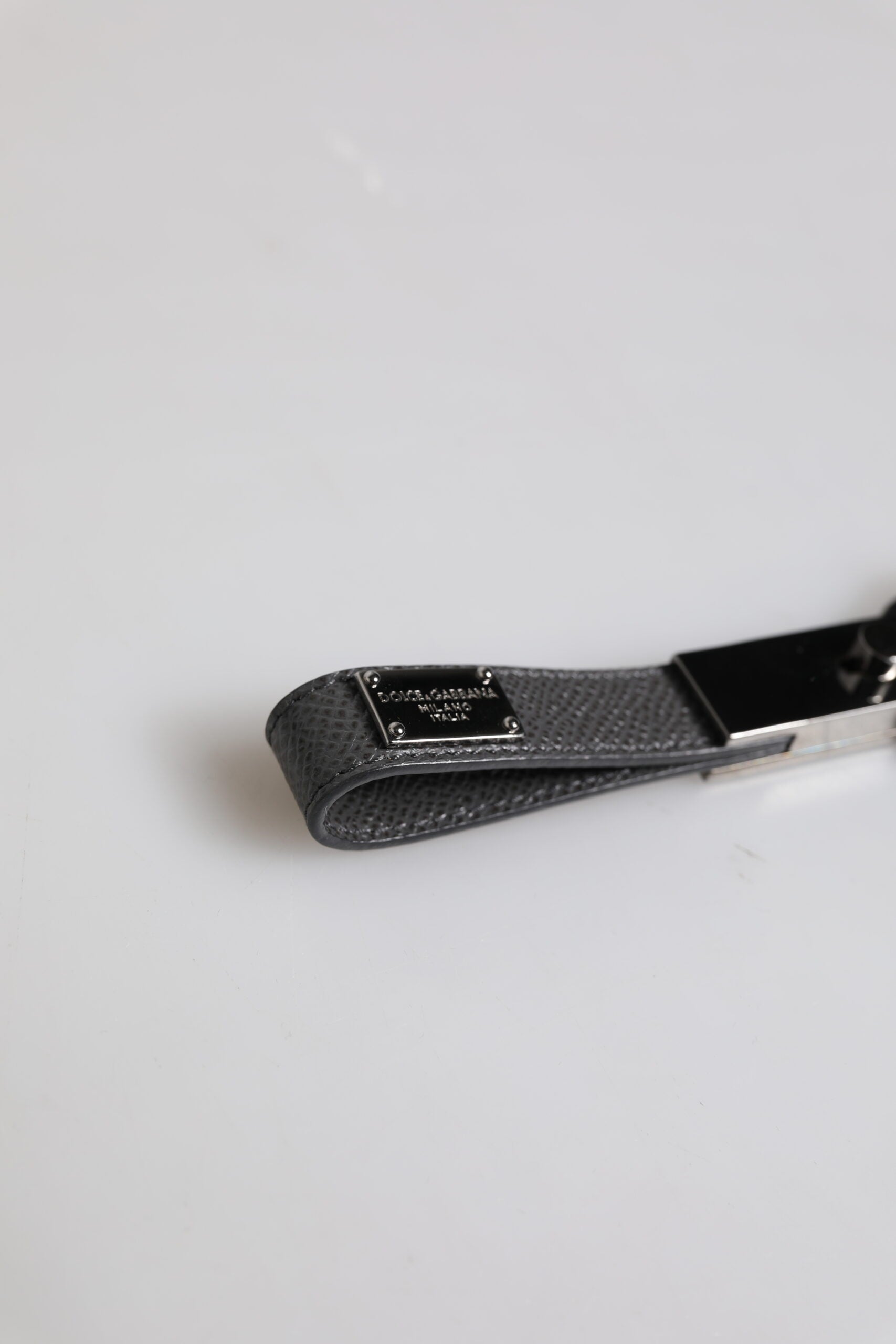 Braunes Leder DG Plakette Doppel-Schlüsselring Halter Schlüsselanhänger