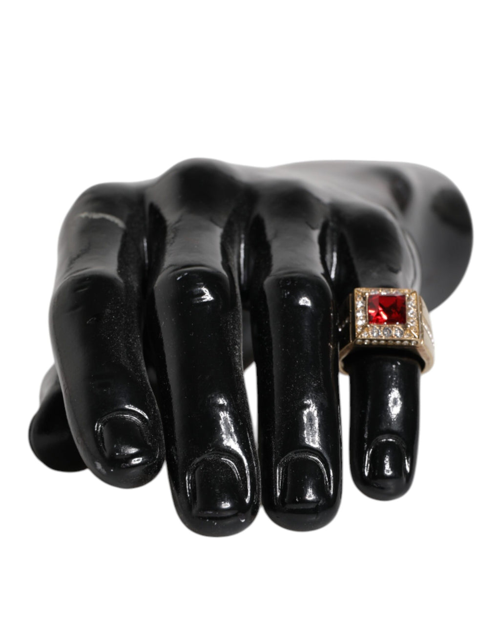 Goldfarbener Ring aus Sterlingsilber 925 mit Kristallen
