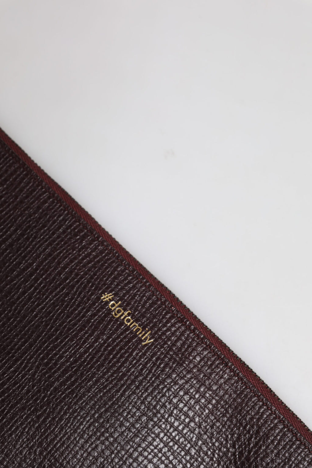 Braune Leder #DGFAMILY Verzierte Herren Clutch Tasche