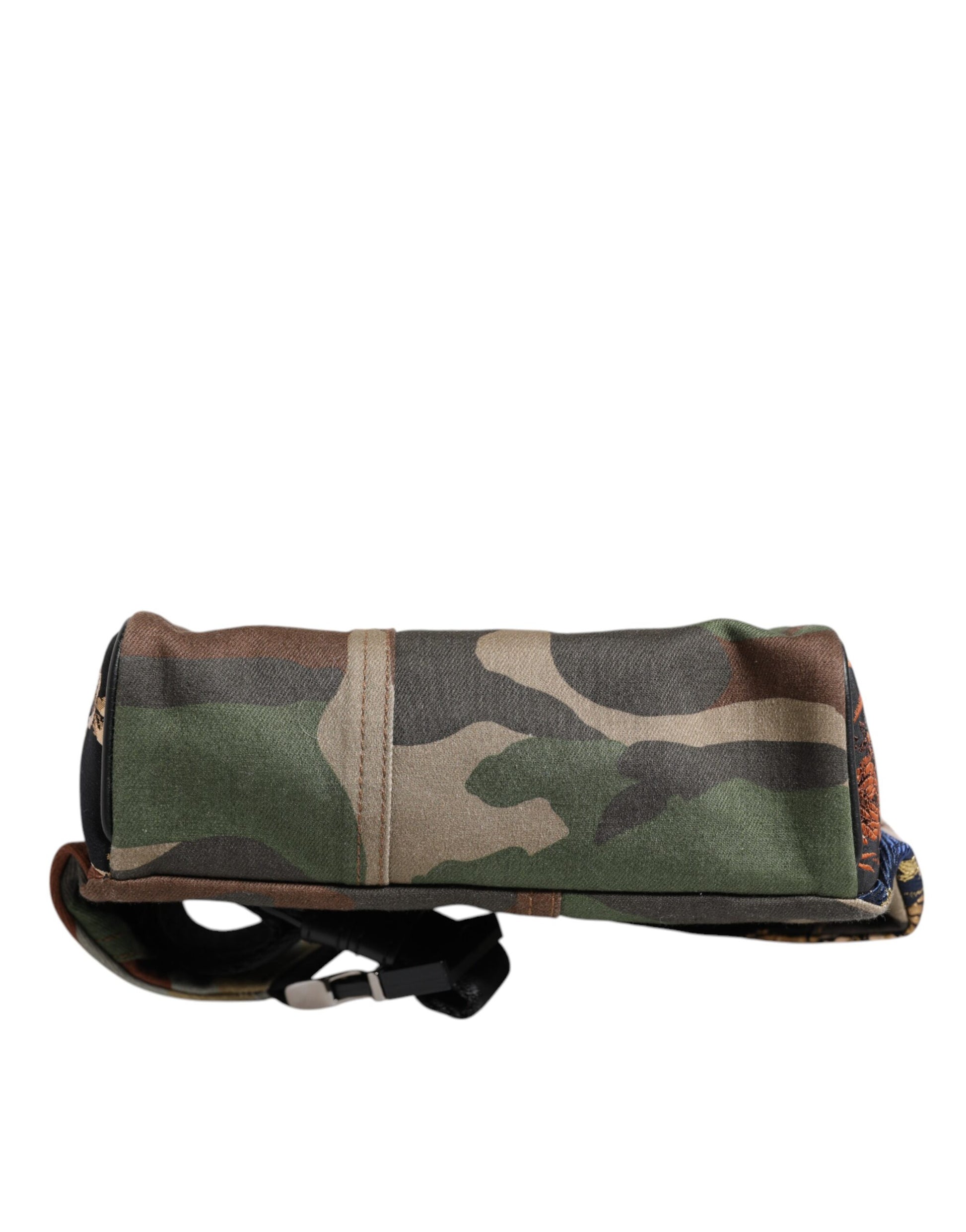 Mehrfarbige Gürteltasche mit Camouflage-Patchwork-Logo