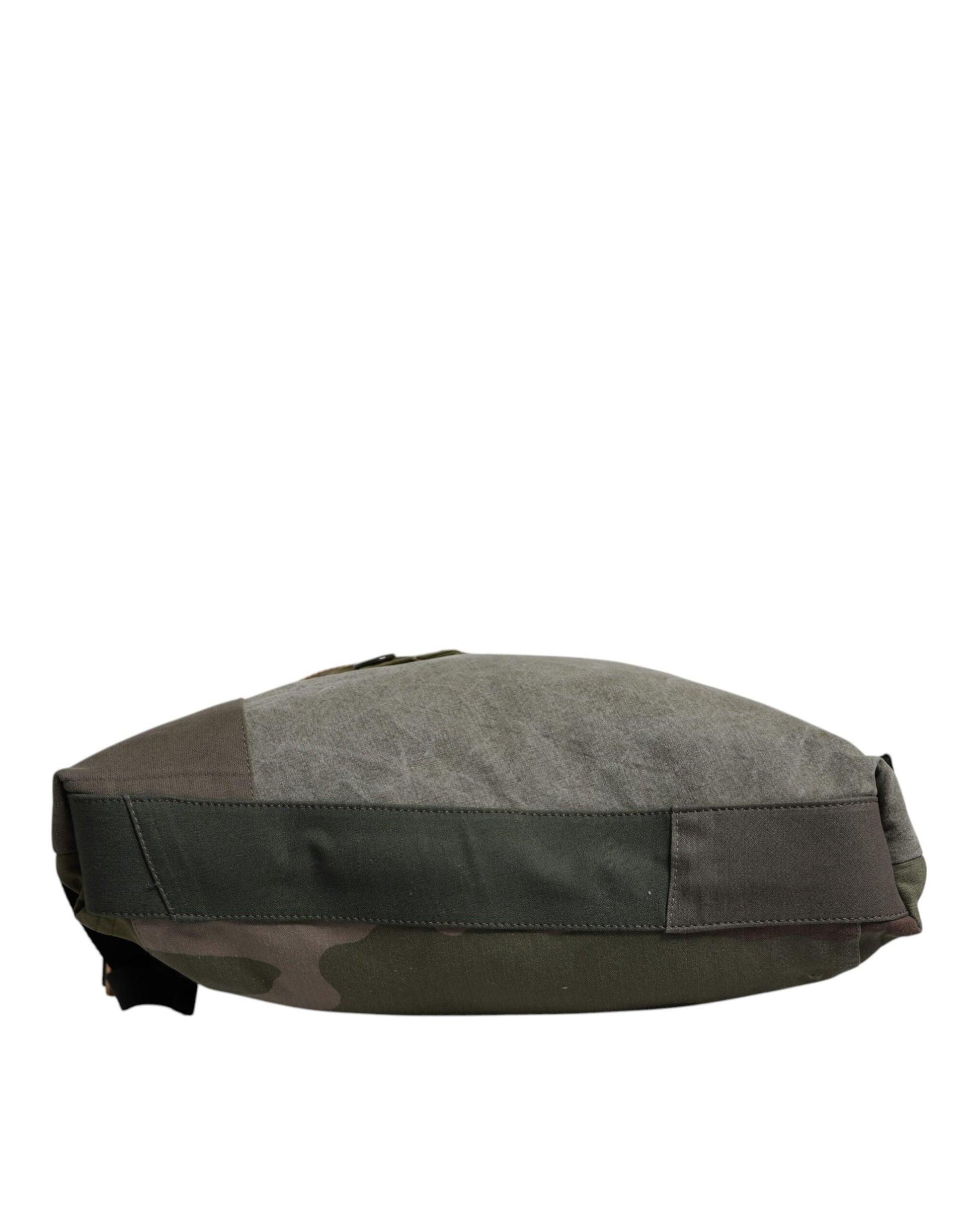Militärgrüner Patchwork-Rucksack