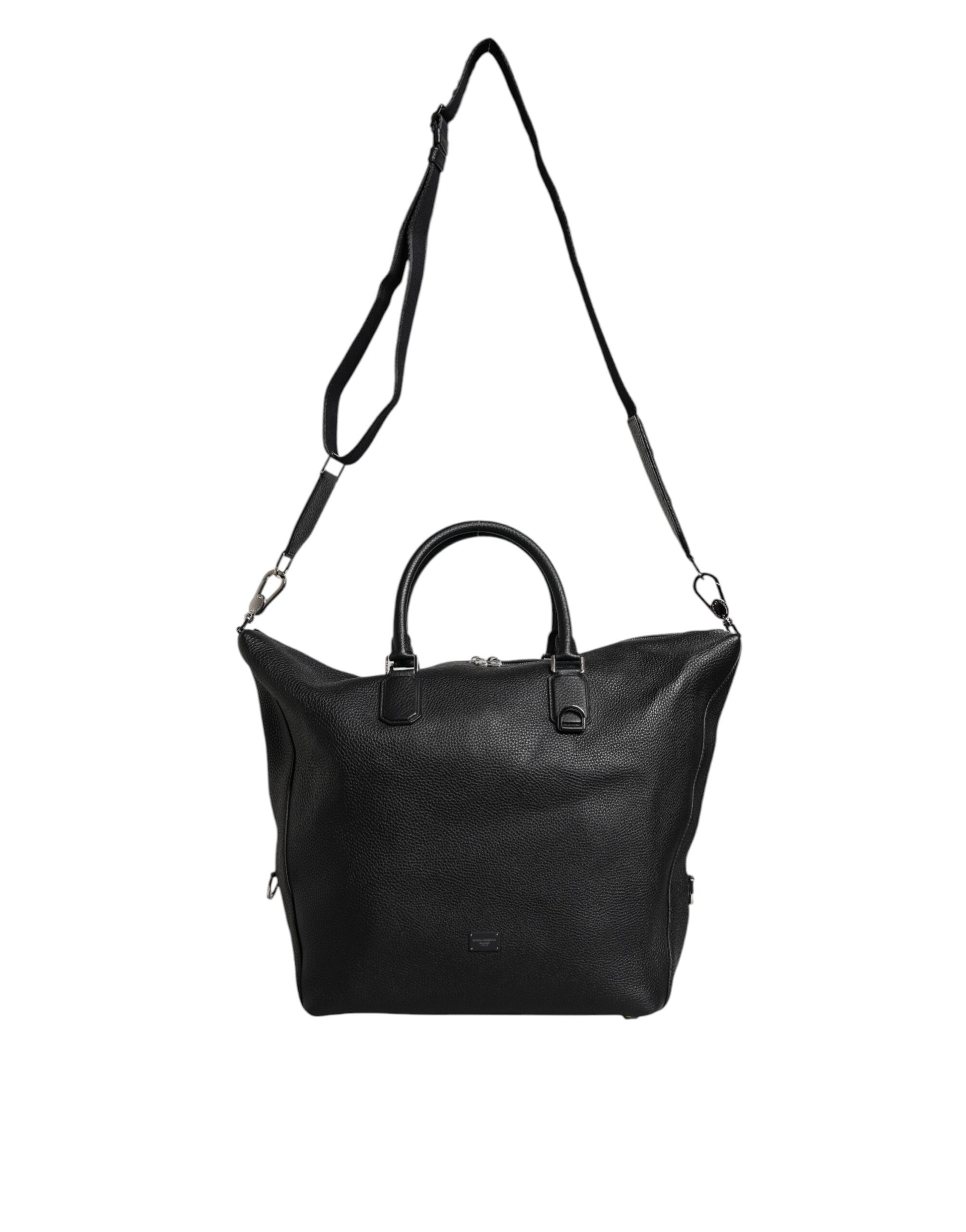 Schwarze Reisetasche aus Kalbsleder