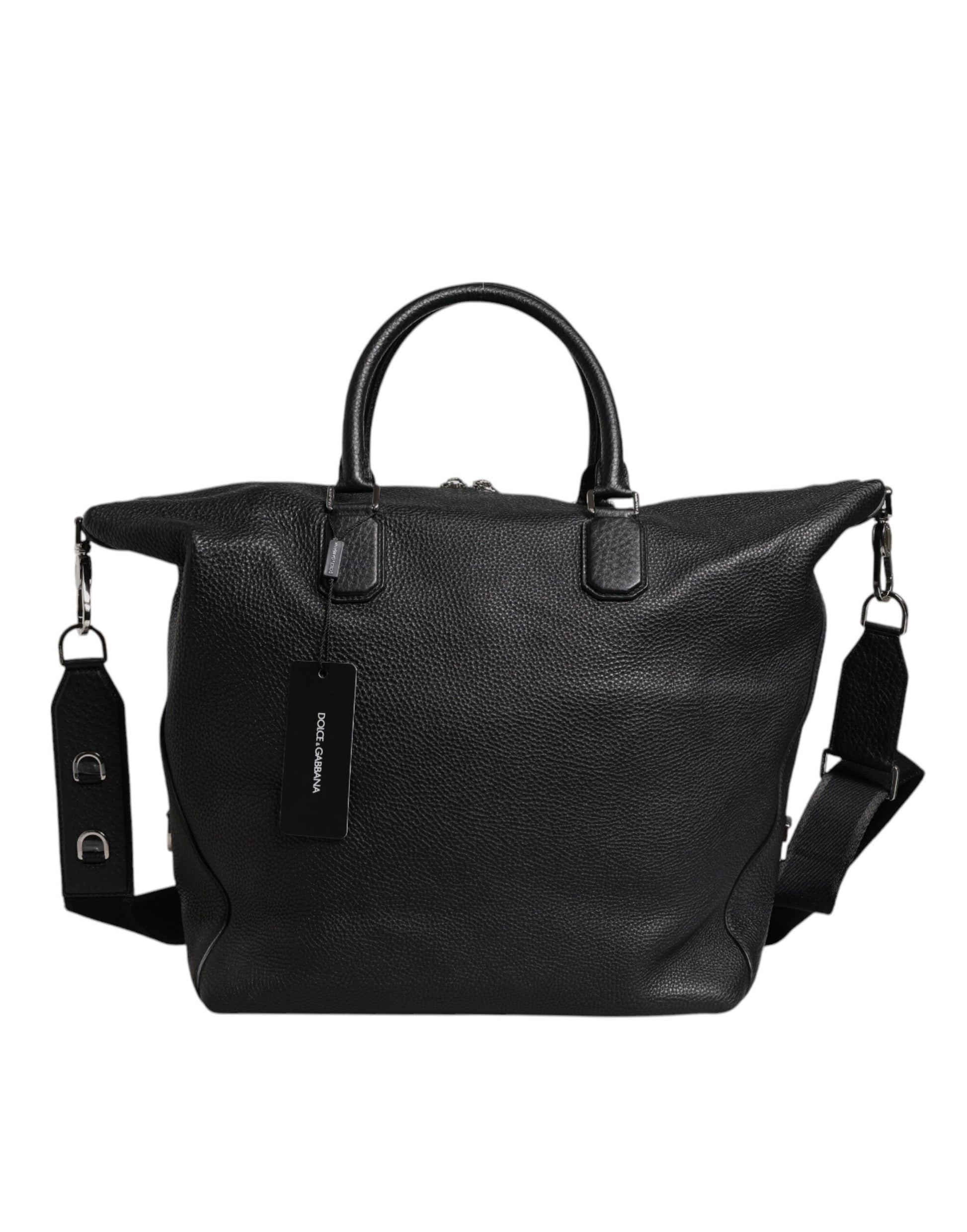 Schwarze Reisetasche aus Kalbsleder
