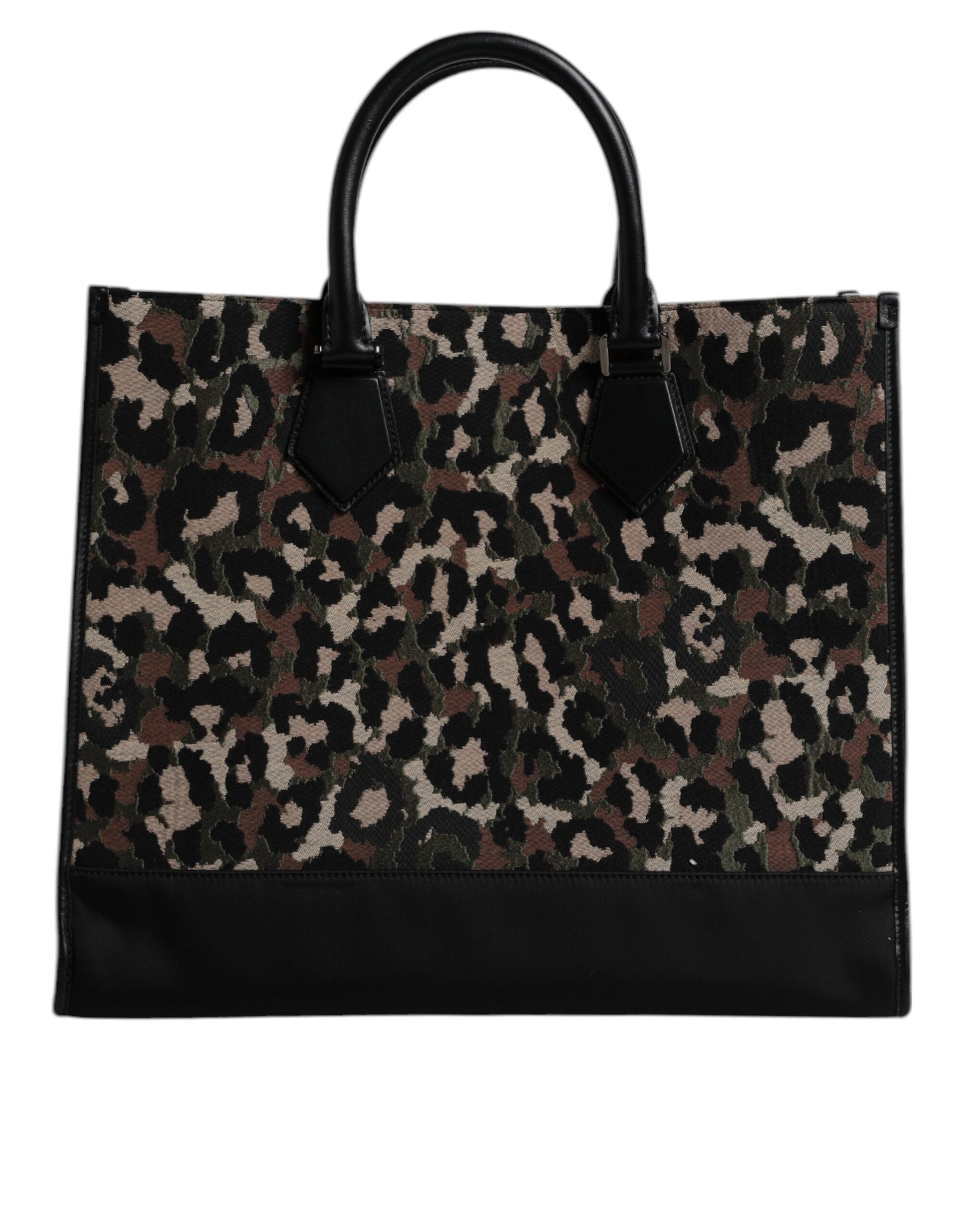 Dolce & Gabbana Multicolor Leopard Shopping Tote Shoulder Bag