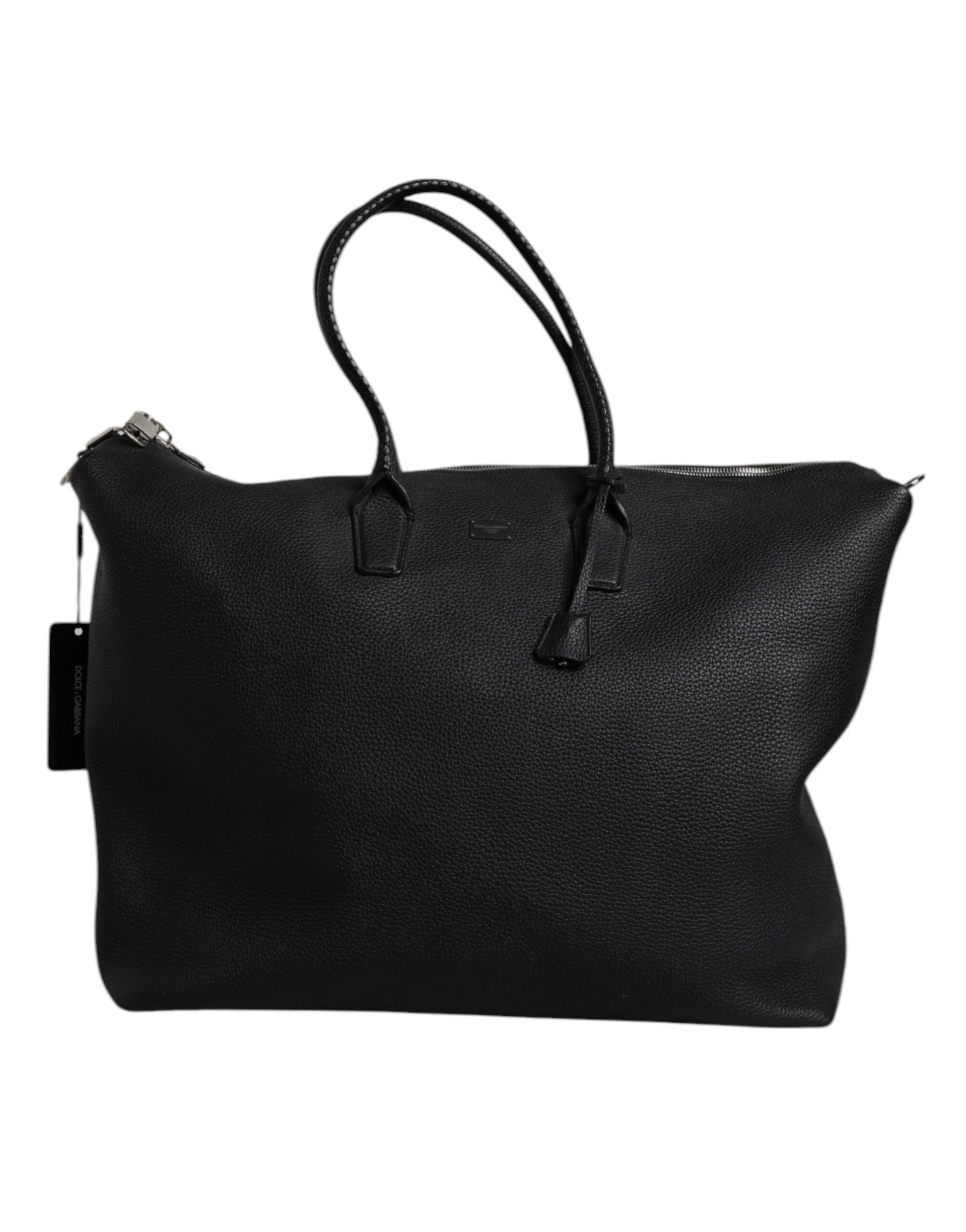 Schwarze Reisetasche aus Kalbsleder