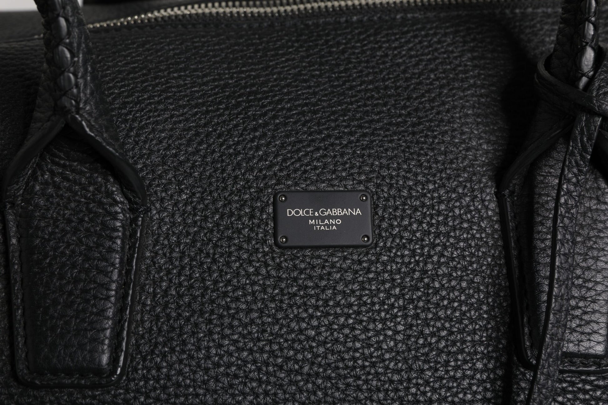 Schwarze Reisetasche aus Kalbsleder