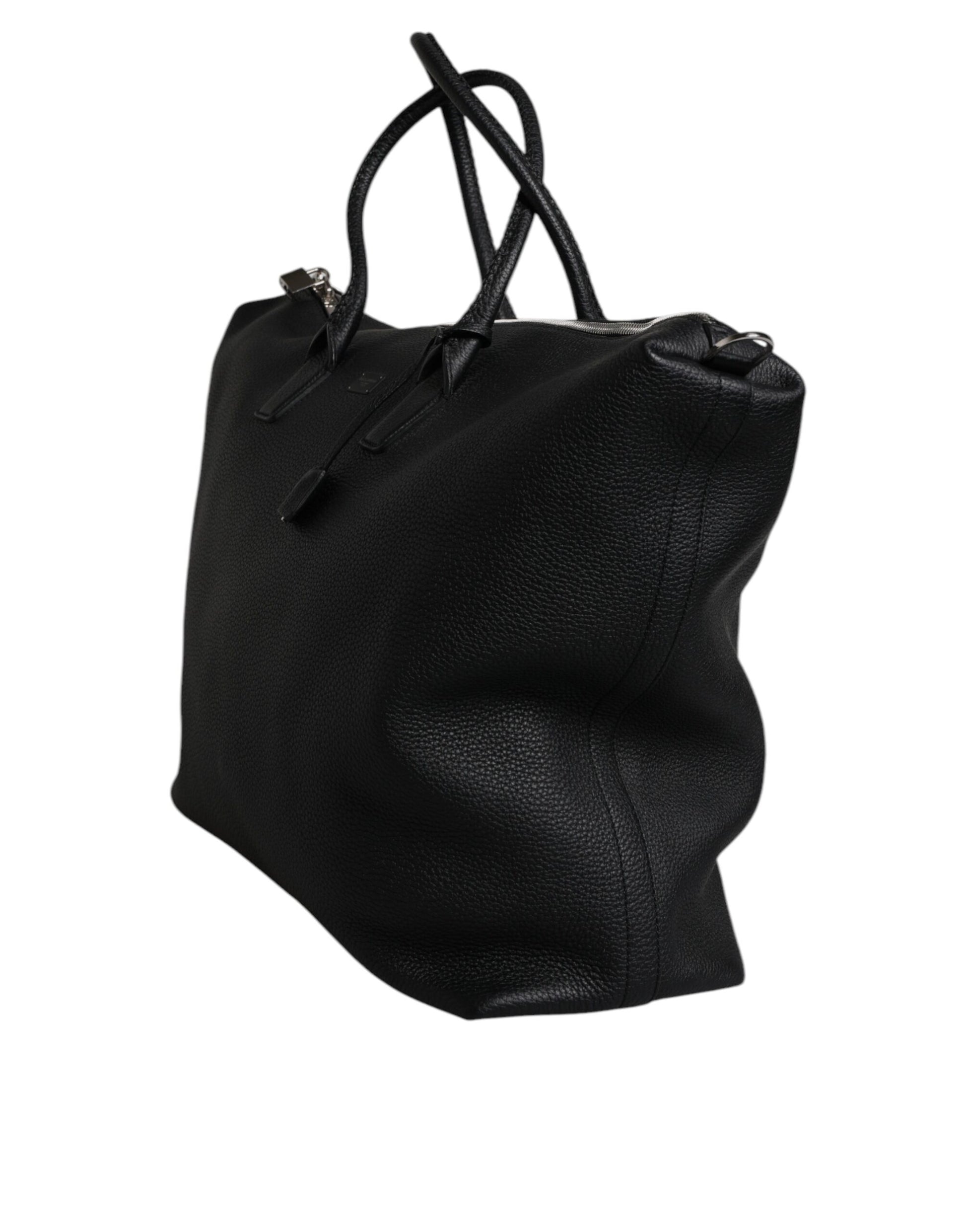 Schwarze Reisetasche aus Kalbsleder