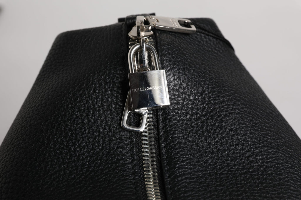 Schwarze Reisetasche aus Kalbsleder