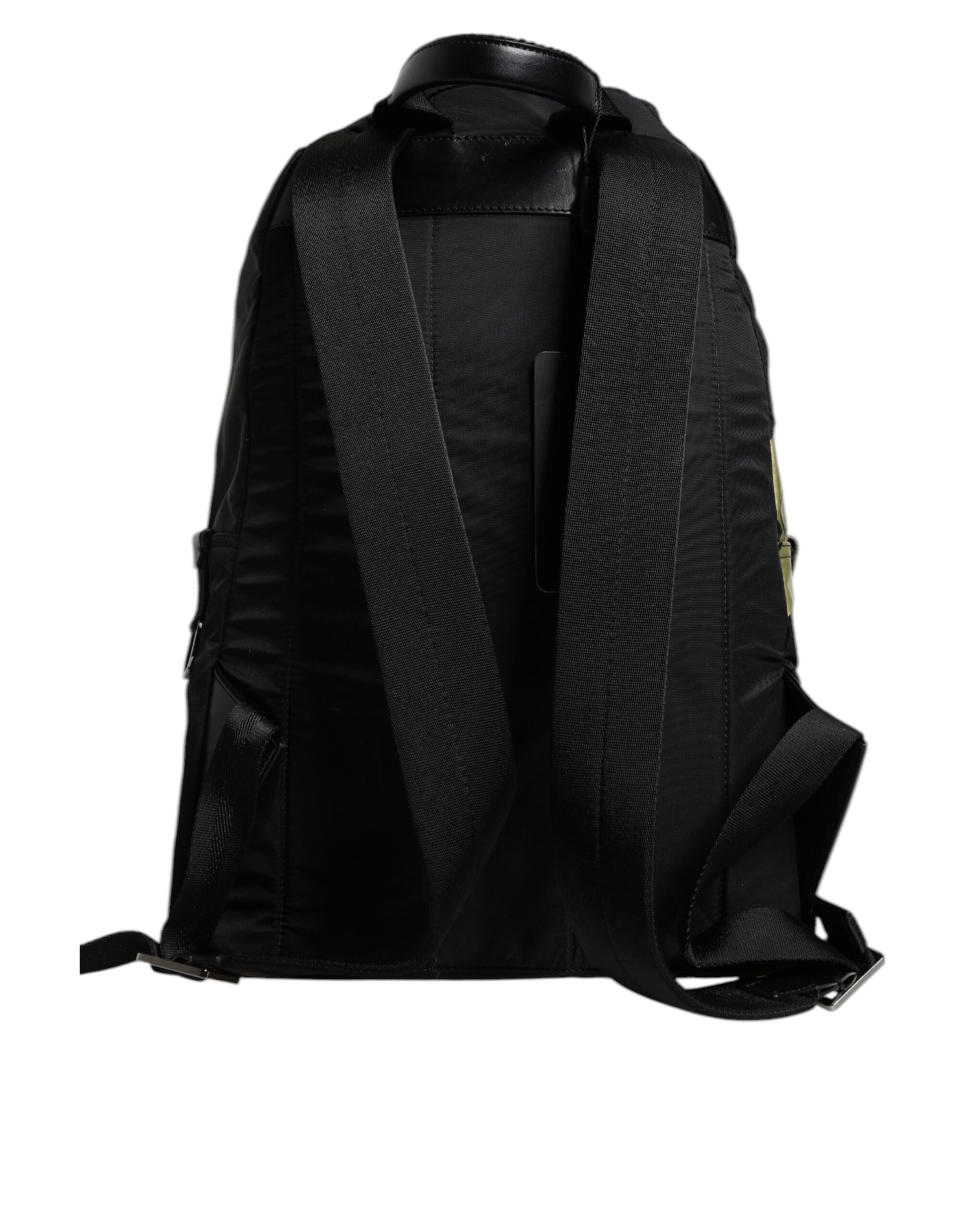 Schwarzer Schul- und Reiserucksack aus Polyamid mit Logoband