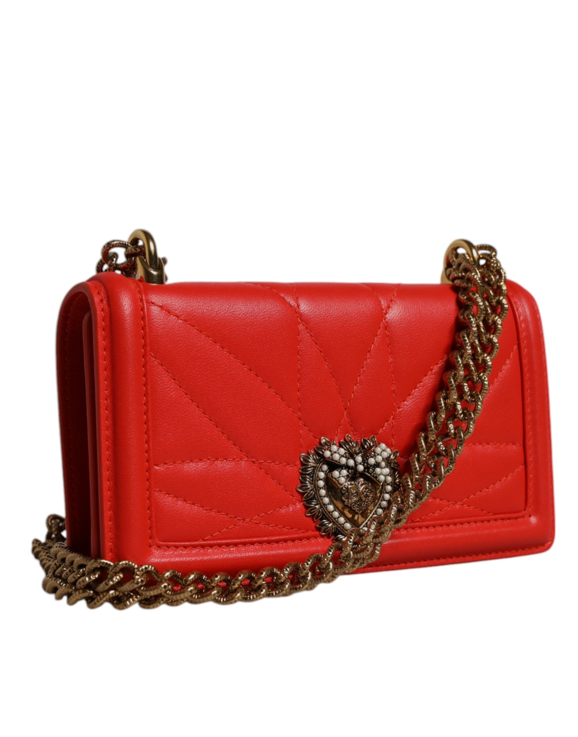 Rote gesteppte Devotion Crossbody-Tasche mit Handykette