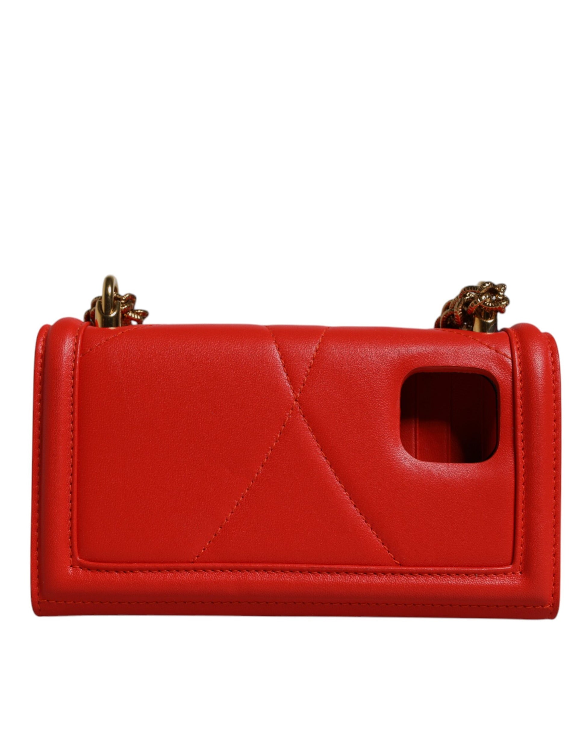 Rote gesteppte Devotion Crossbody-Tasche mit Handykette