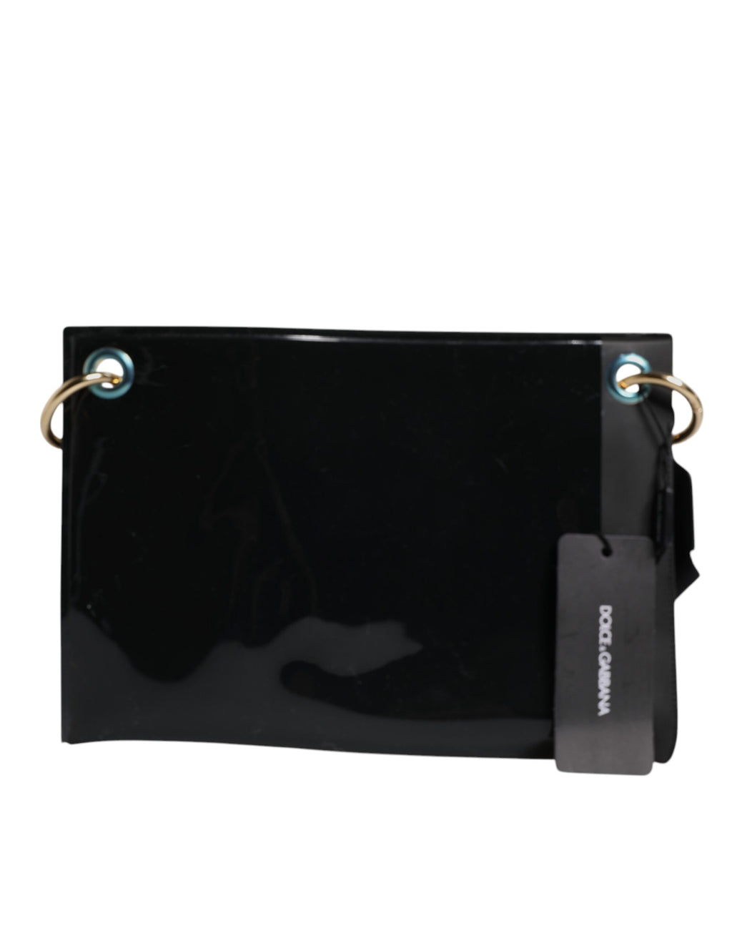 Black PVC Leather Pouch Shoulder Strap Bag
