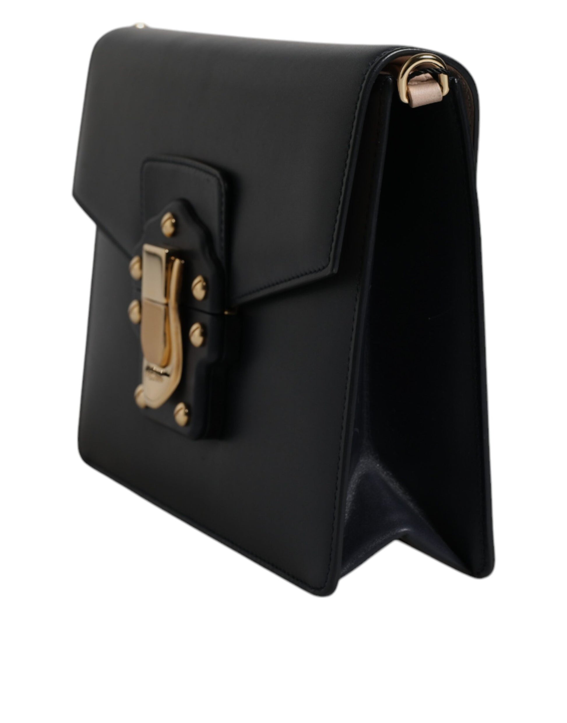 Schwarze Schultertasche aus Kalbsleder