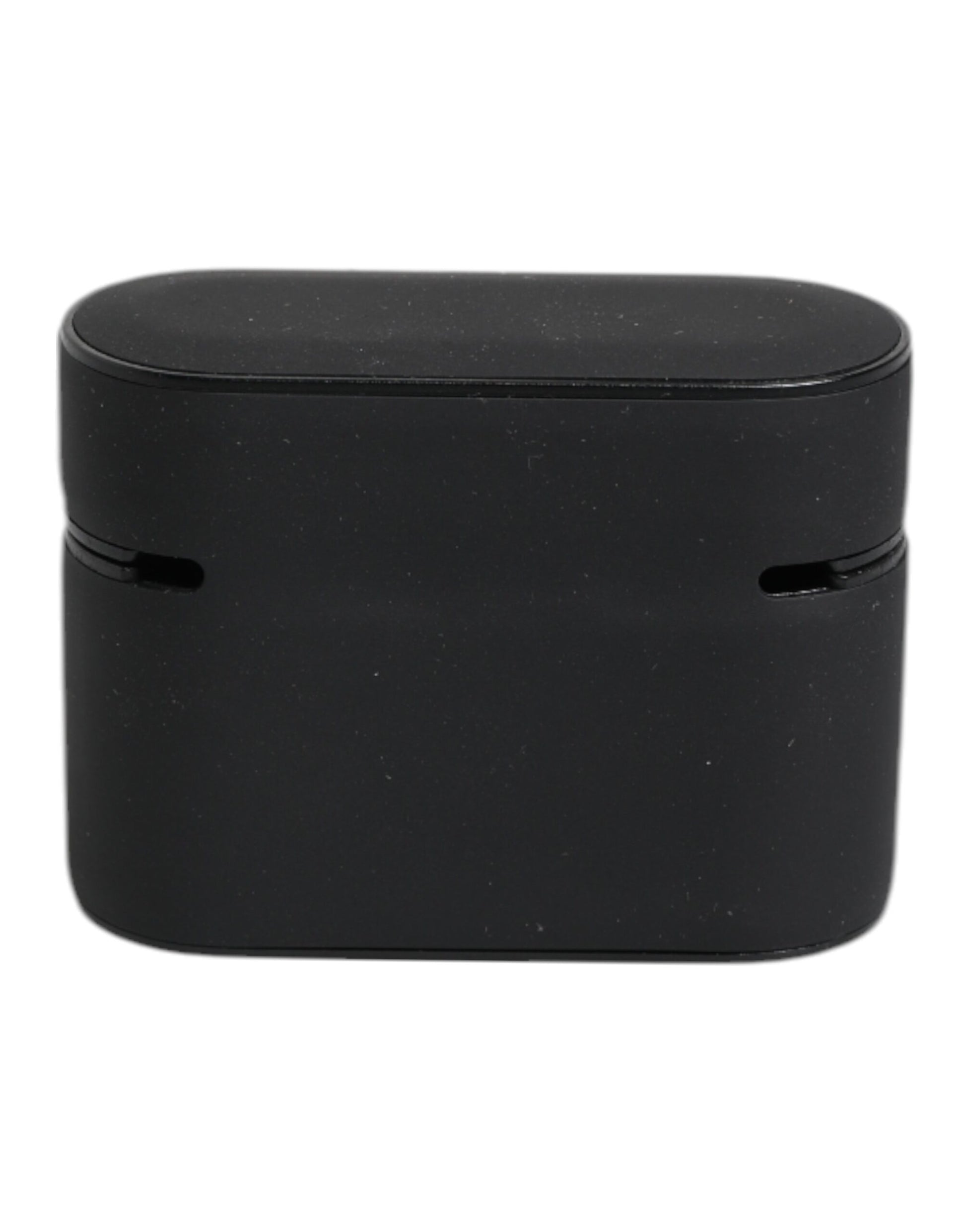 Airpods-Hülle aus Silikon mit geprägtem Logo in Schwarz und Orange