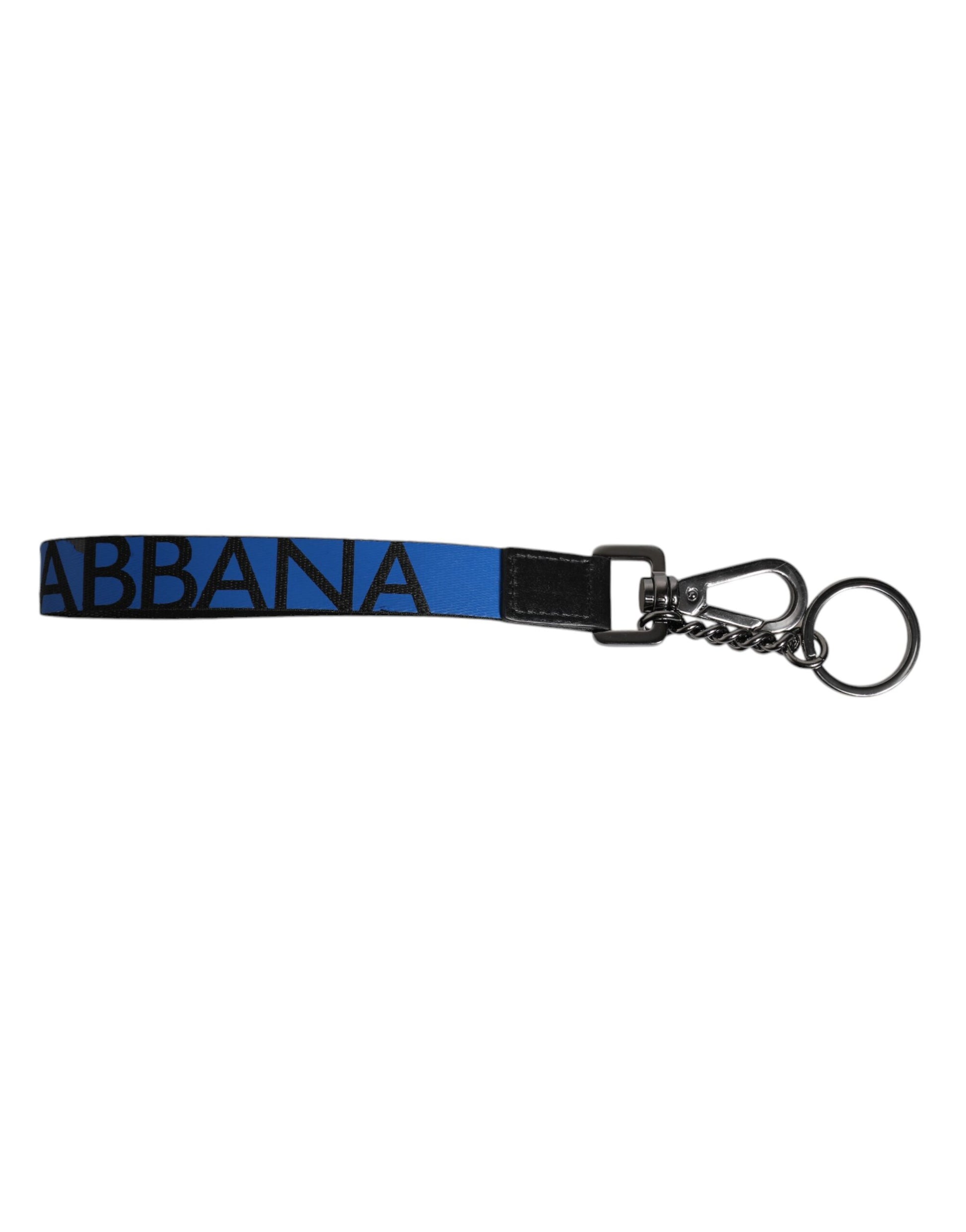Blaues Logo Nylon Silber Messing Herren Halter Schlüsselanhänger