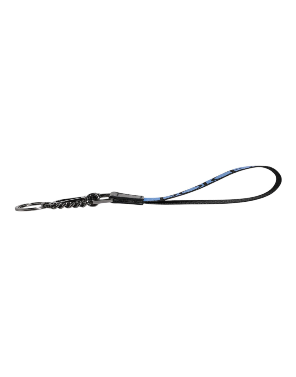 Blaues Logo Nylon Silber Messing Herren Halter Schlüsselanhänger