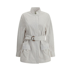Striped Shirt Jacket