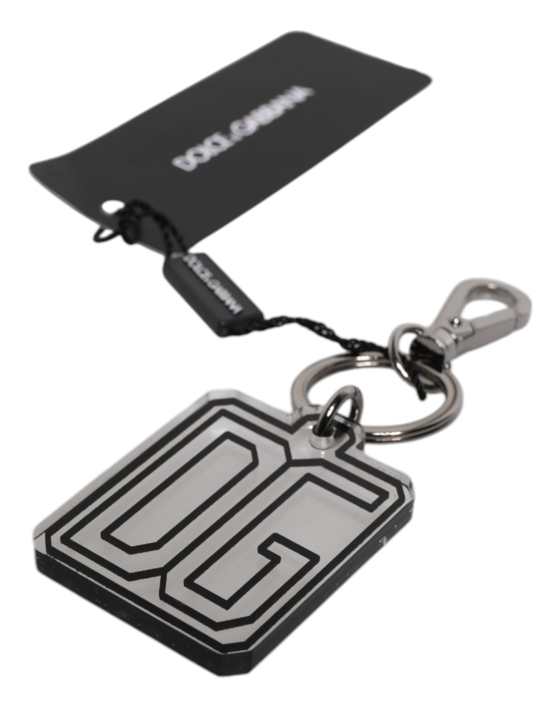 Grau Schwarz DG Gummi Logo Silber Herren Schlüsselanhänger Schlüsselanhänger