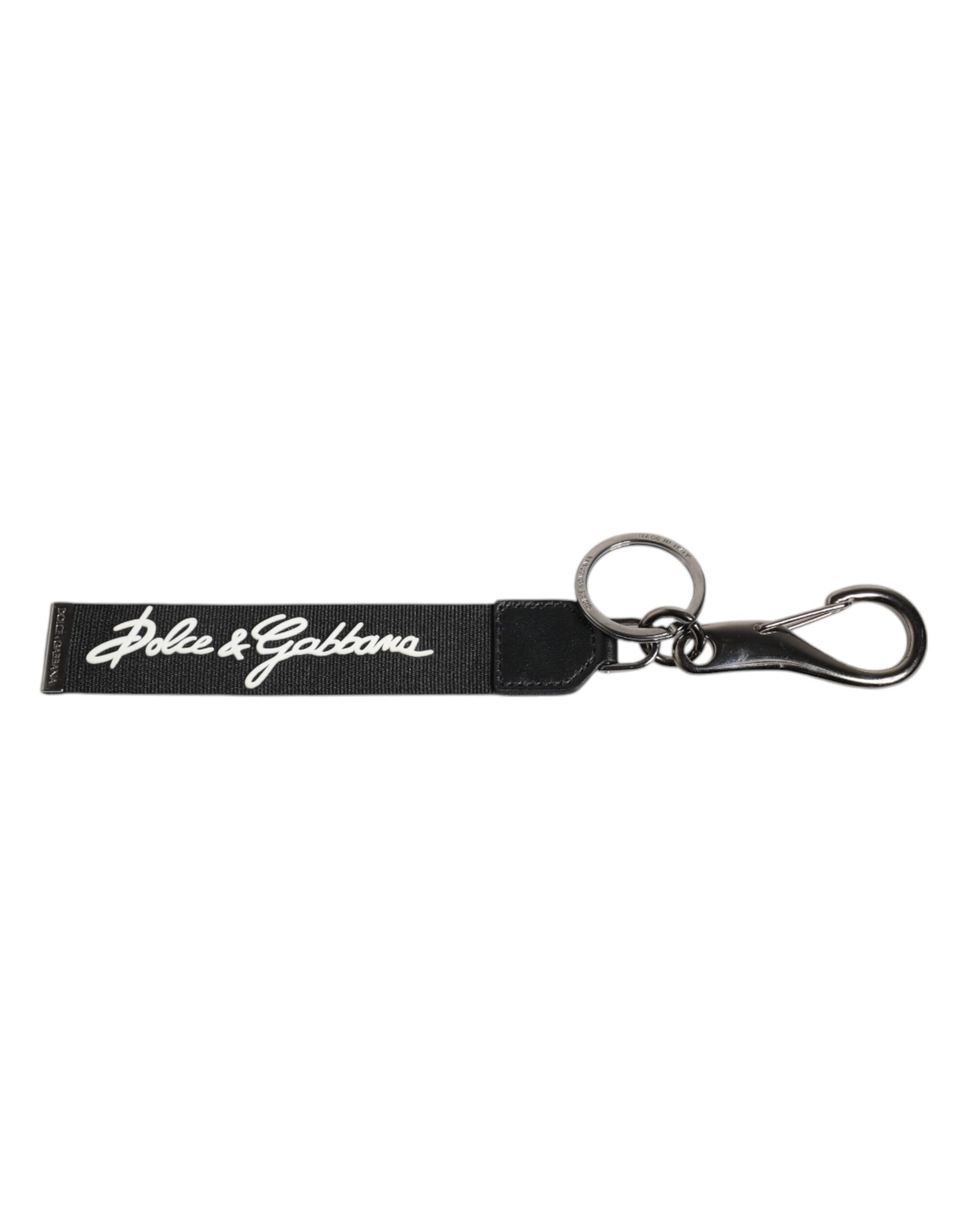 Schwarz Weiß DG Logo Silber Männer Schlüsselanhänger Polyester Schlüsselanhänger