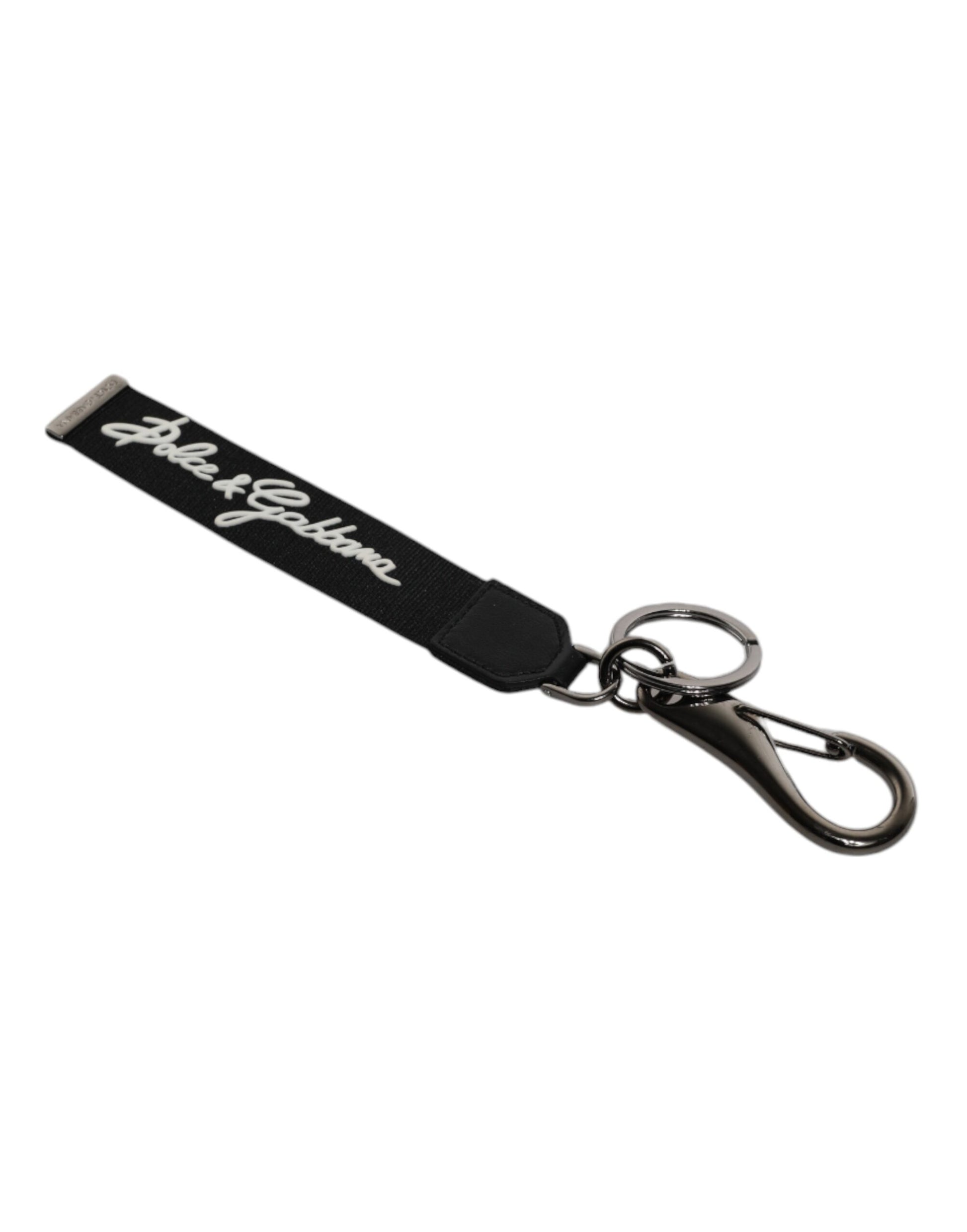 Schwarz Weiß DG Logo Silber Männer Schlüsselanhänger Polyester Schlüsselanhänger