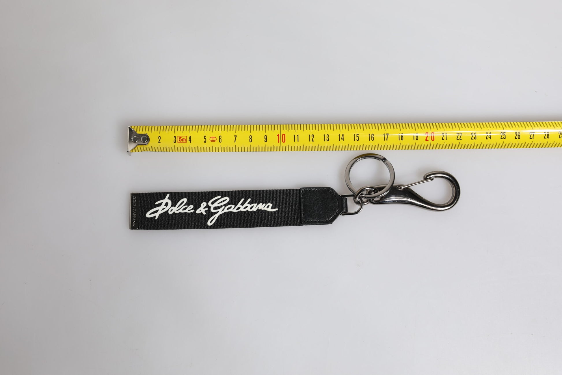 Schwarz Weiß DG Logo Silber Männer Schlüsselanhänger Polyester Schlüsselanhänger