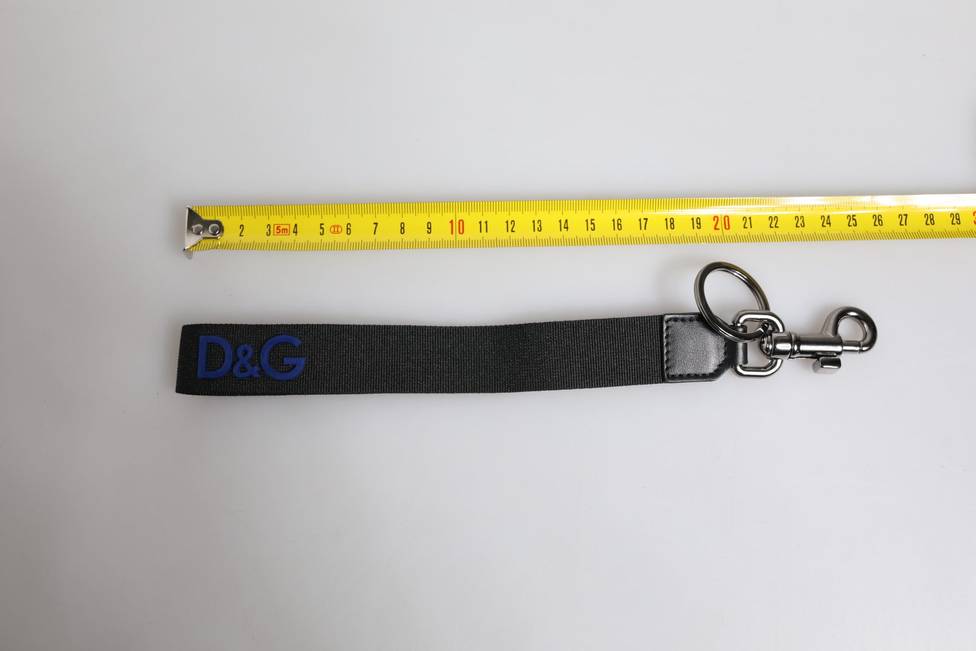 Schwarzes Logo Nylon Silber Messing Herren Halter Schlüsselanhänger