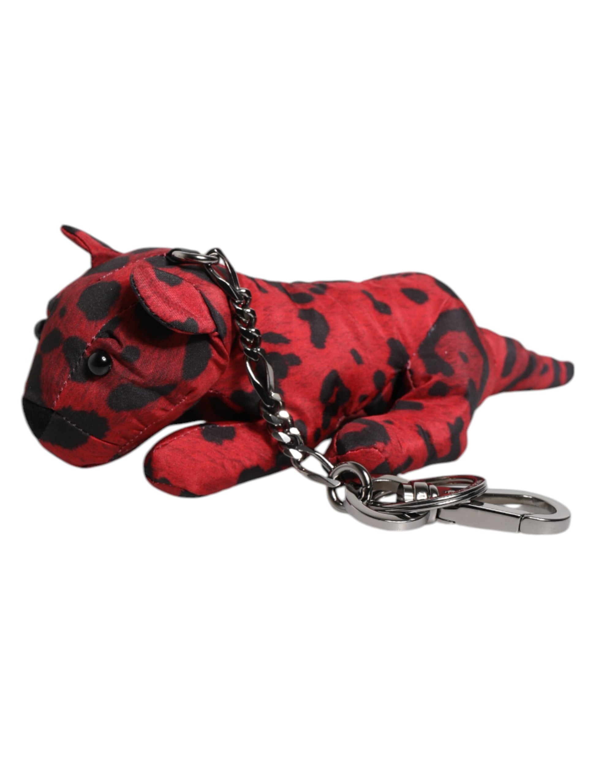 Rot Schwarz Polyester Tier Silhouette Schlüsselanhänger