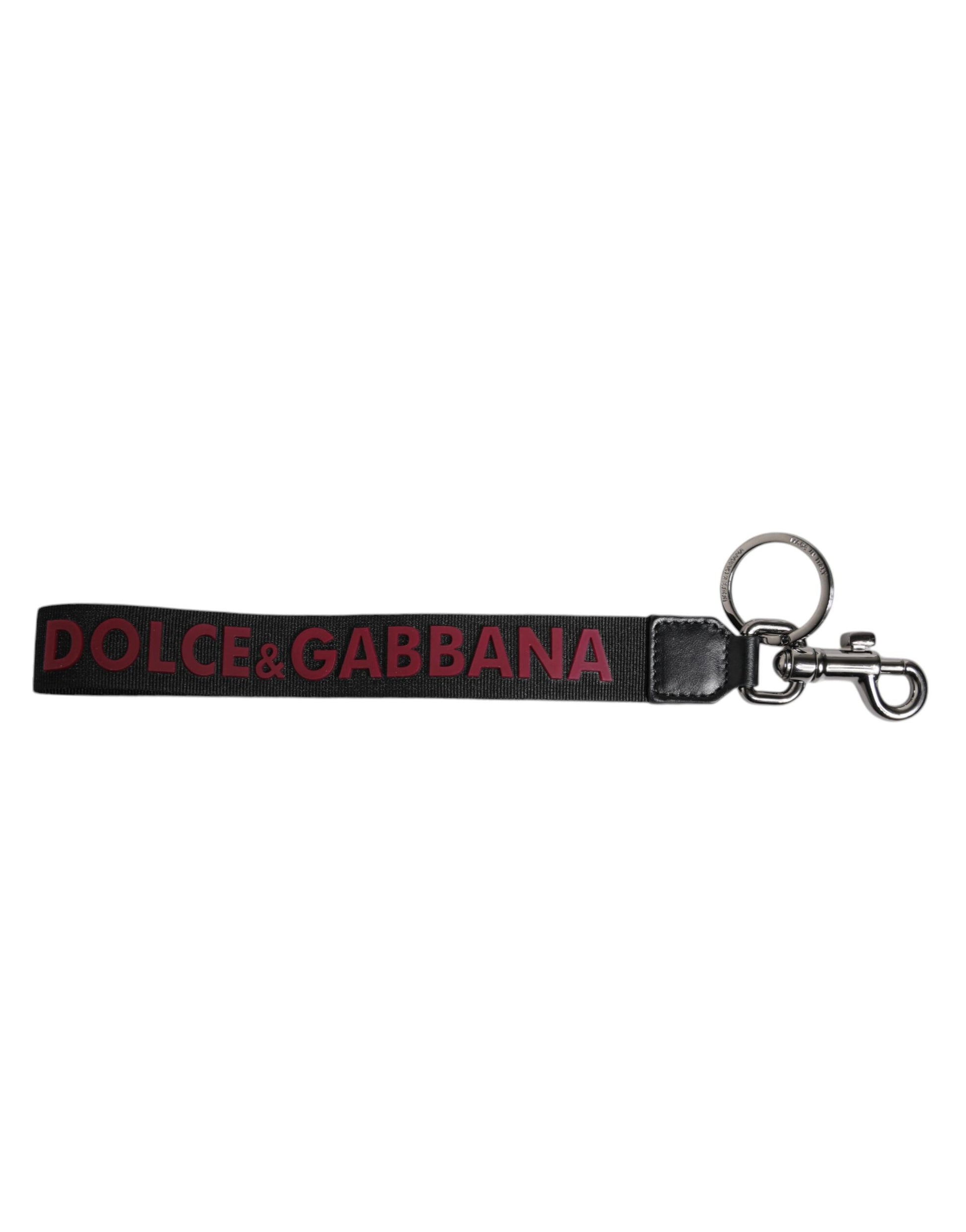 Schwarzes Logo Nylon Silber Messing Herren Halter Schlüsselanhänger