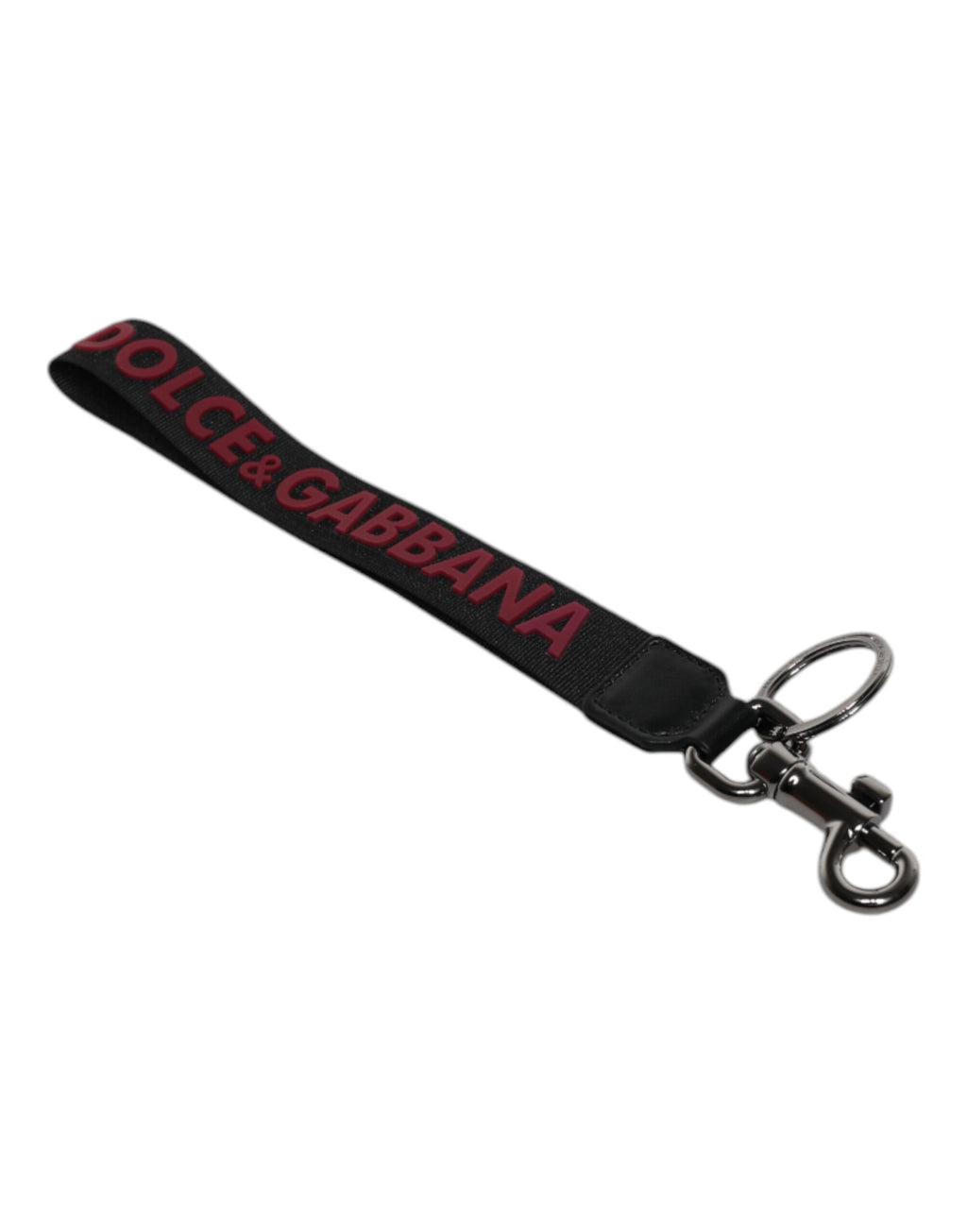 Schwarzes Logo Nylon Silber Messing Herren Halter Schlüsselanhänger