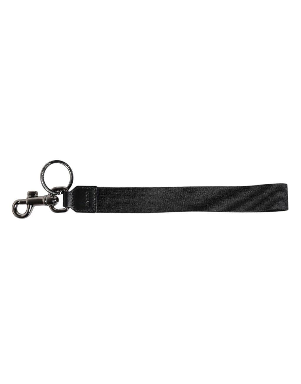 Schwarzes Logo Nylon Silber Messing Herren Halter Schlüsselanhänger