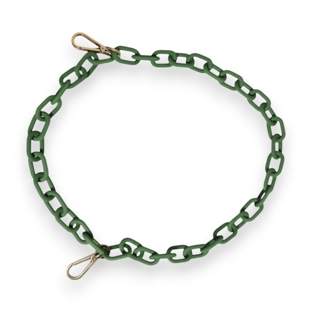 Grüne Plexy Acryl Chunky Gold Hardware Geldbörse Kette
